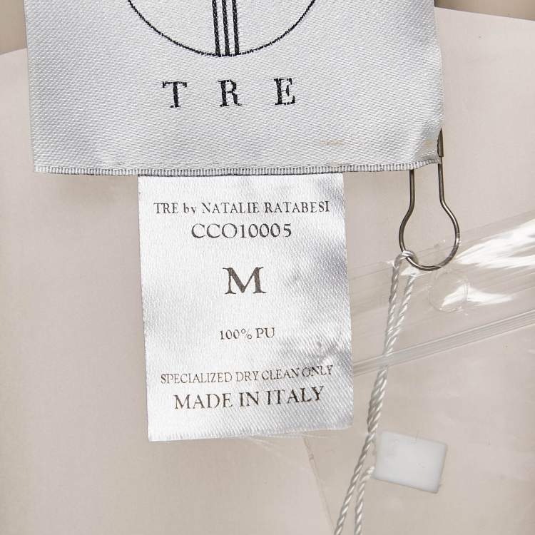 Pre Owned TRE by Natalie Ratabesi Grey Synthetic Pea Coat M