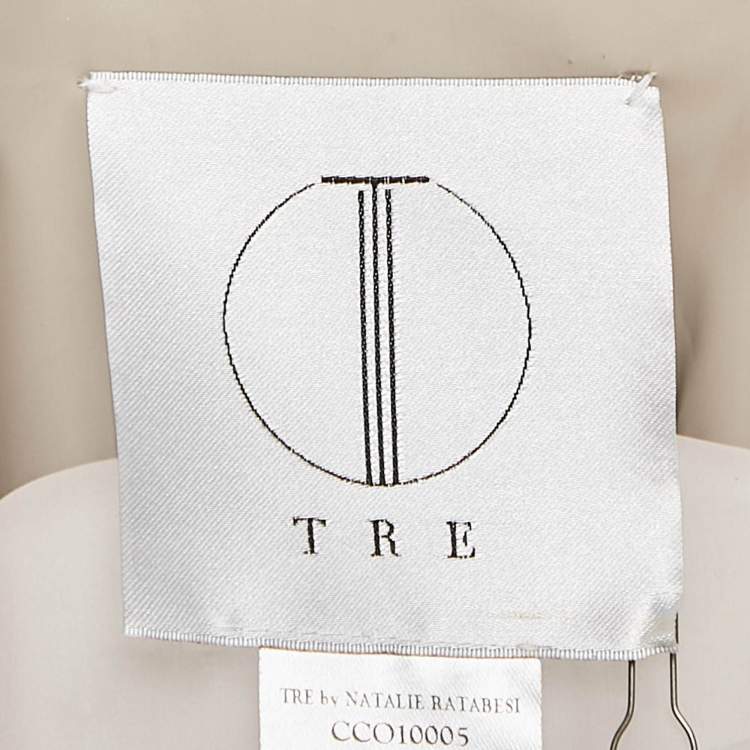 Pre Owned TRE by Natalie Ratabesi Grey Synthetic Pea Coat M