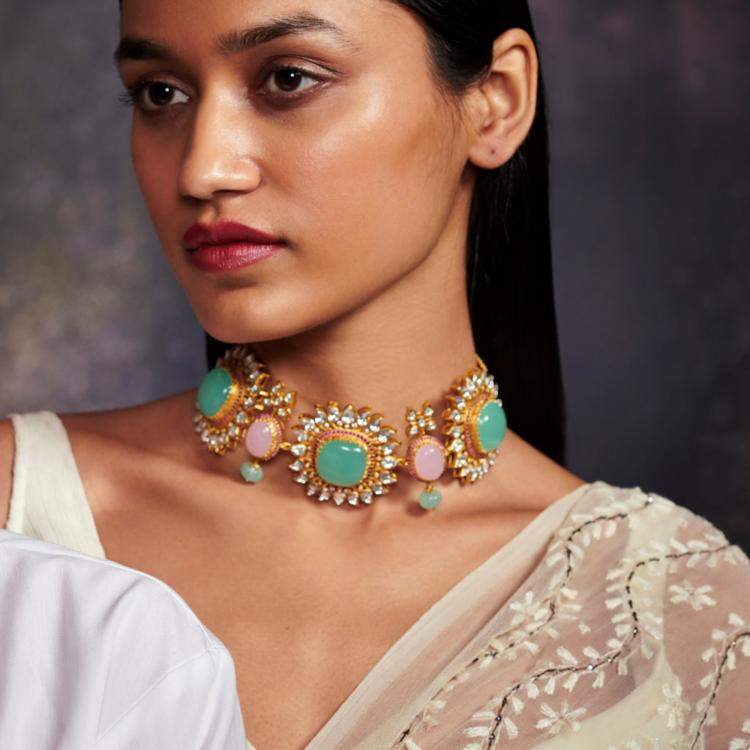 Pre Owned Aulerth x Tribe Amrapali Bouquet of Hyacinth choker C1-22