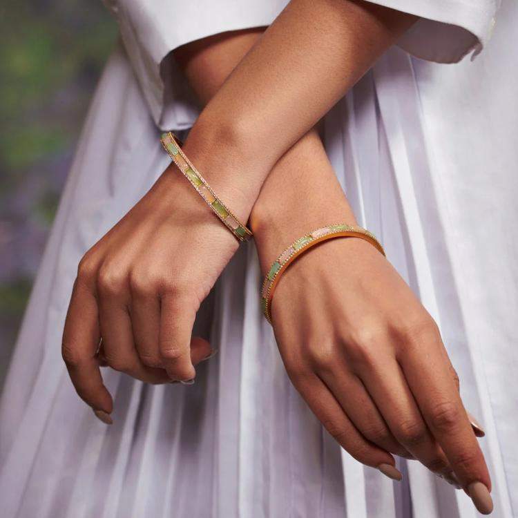 مملوكة مسبقًا  Aulerth x Tribe Amrapali Dainty pastel cuff C1-22