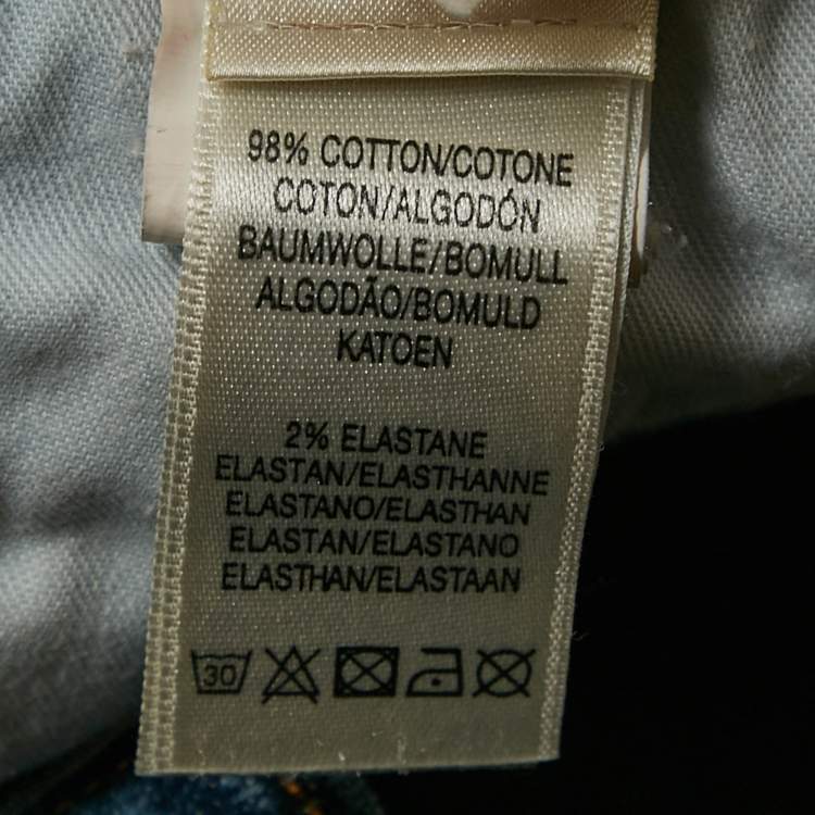 Pre Owned True Religion Blue Faded Denim Shannon Jeans M Waist 28"
