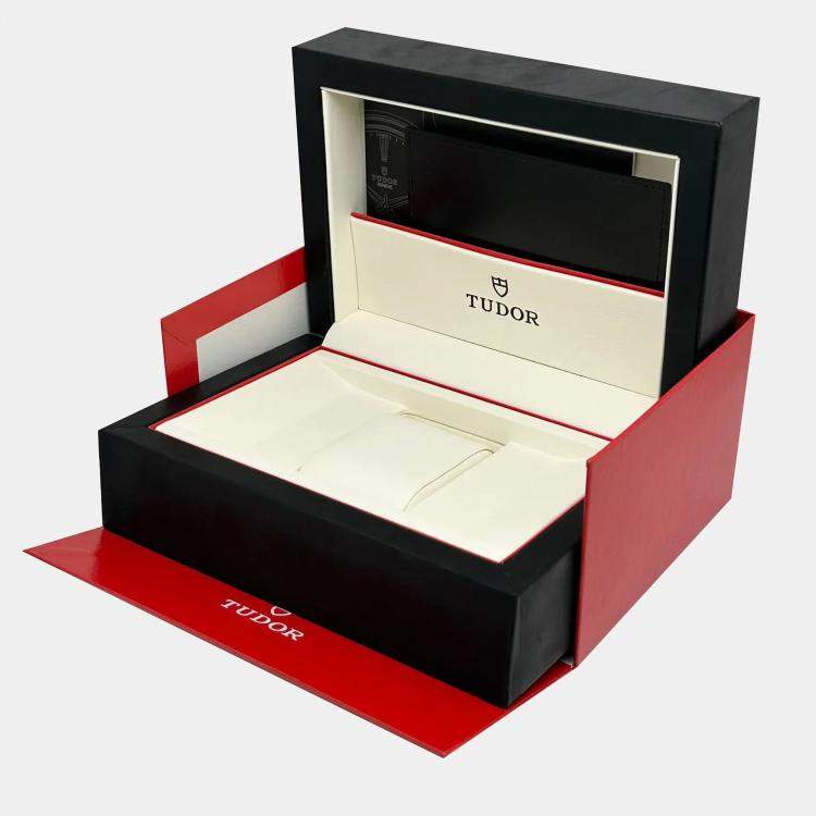 Pre Owned Tudor Black Stainless Steel  Style 12300-0002 Automatic Women's Wristwatch 34mm