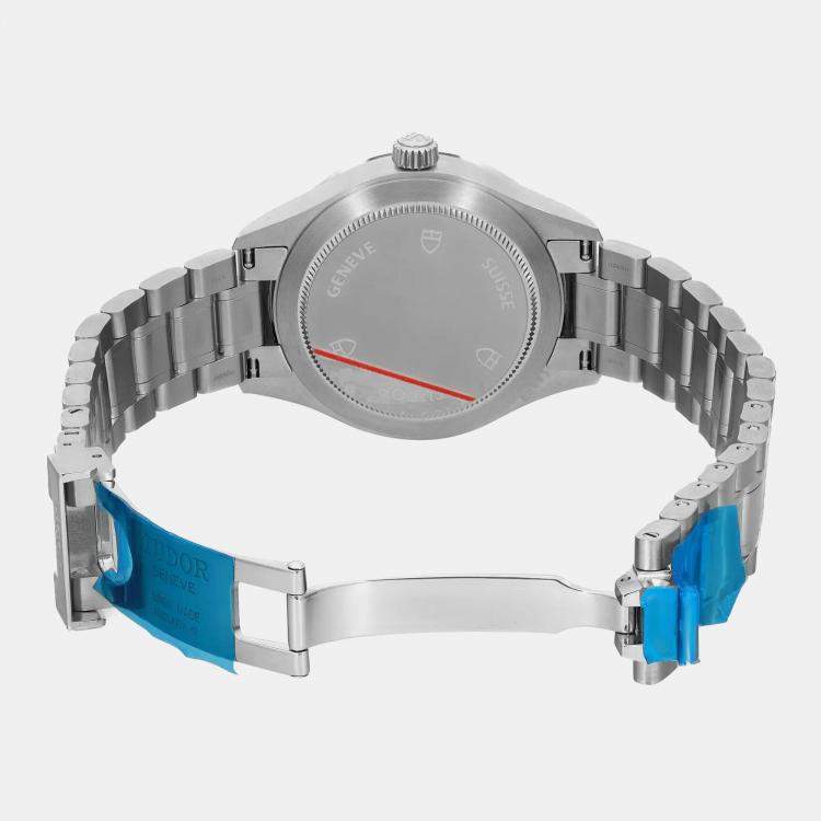 Pre Owned Tudor Silver Stainless Steel Style 12300-0001 Automatic Women's Wristwatch 34 mm 