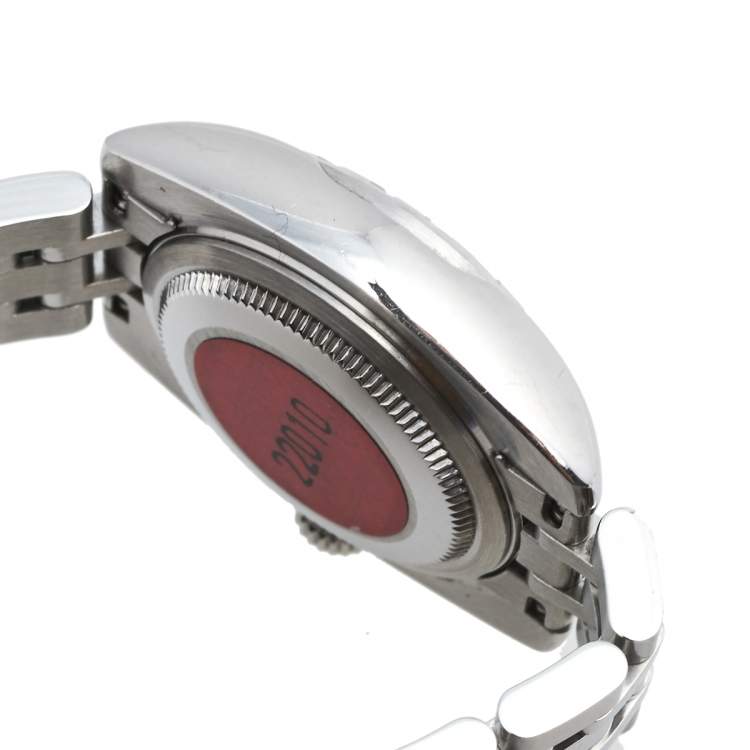 Pre Owned Tudor Silver Stainless Steel Classic 22010 Women's Wristwatch 28 mm