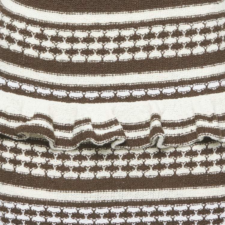 Pre Owned Tularosa Brown Knit Kaely Maxi Skirt M