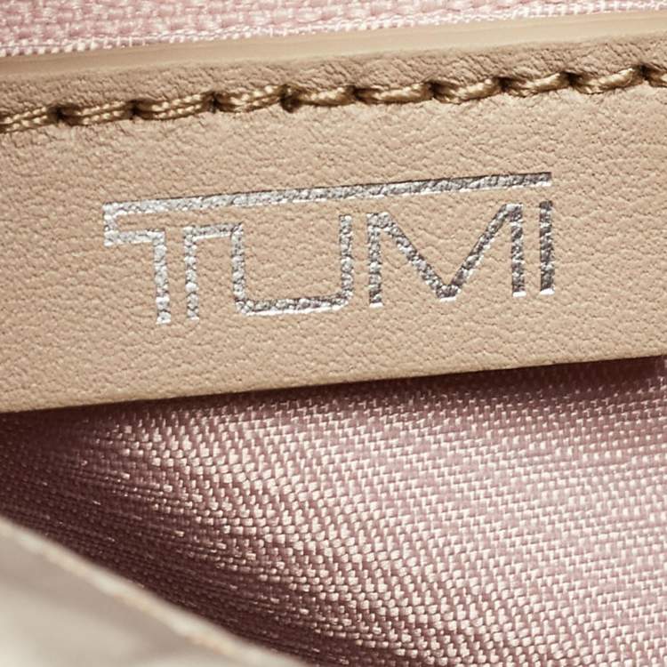 Pre Owned TUMI Beige Nylon Small Asra Crossbody Bag