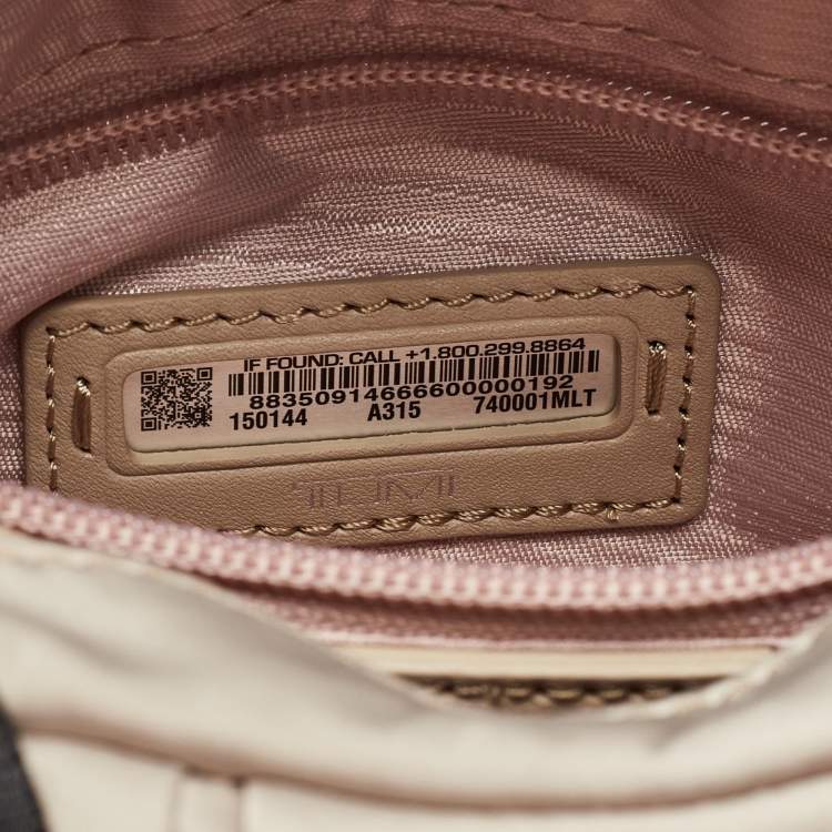 Pre Owned TUMI Beige Nylon Small Asra Crossbody Bag
