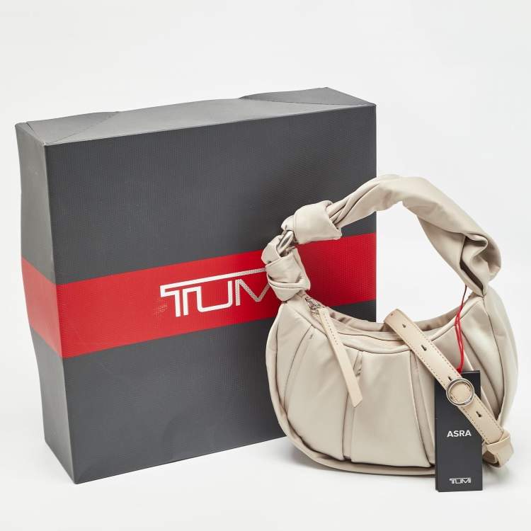 Pre Owned TUMI Beige Nylon Small Asra Crossbody Bag