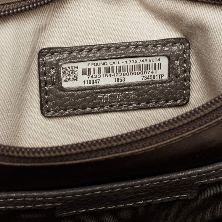 Pre Owned TUMI Grey Leather Satya Satchel