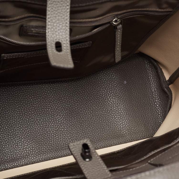 Pre Owned TUMI Grey Leather Satya Satchel
