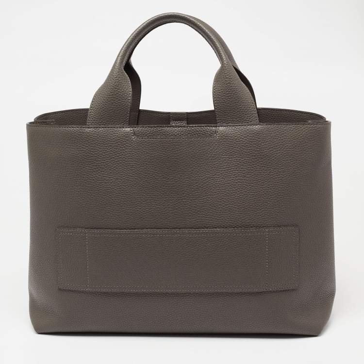 Pre Owned TUMI Grey Leather Satya Satchel
