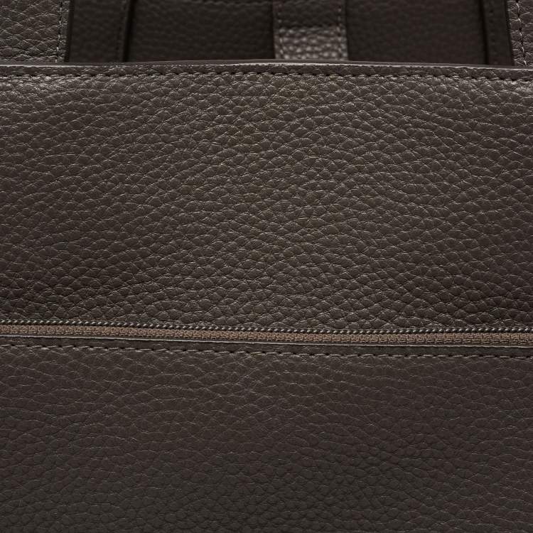 Pre Owned TUMI Grey Leather Satya Satchel