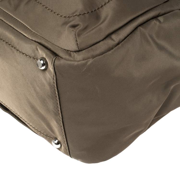Pre Owned Tumi Khaki Green Nylon Voyageur Geneva Carry All Bag