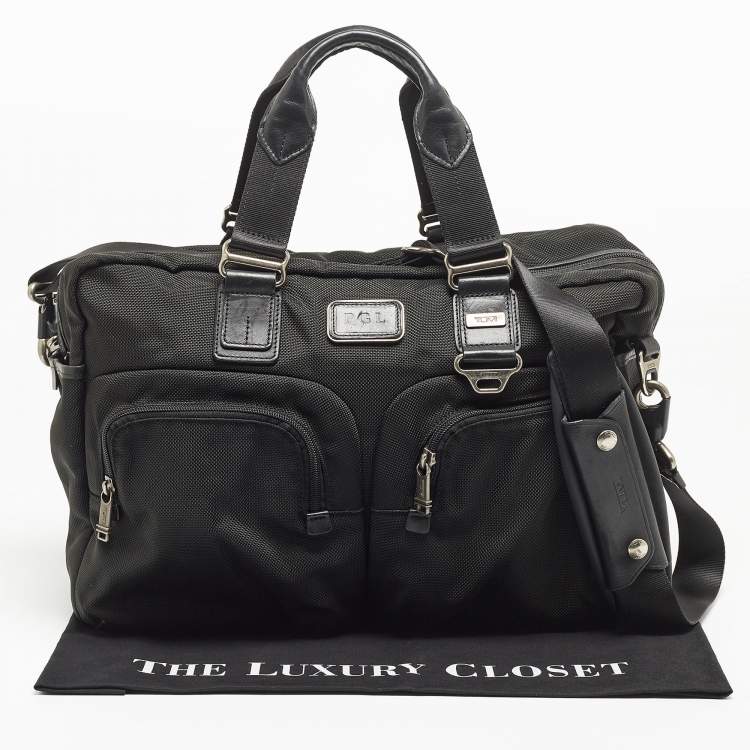 Pre Owned Tumi Black Nylon Alpha Bravo Everett Essential Tote