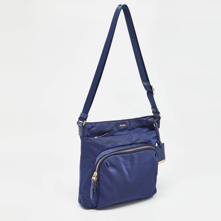 Pre Owned TUMI Navy Blue Nylon Voyageur Capri Messenger Bag