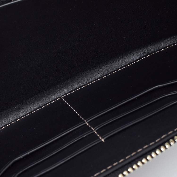 Pre Owned Tumi Black Leather Zip Around Wallet