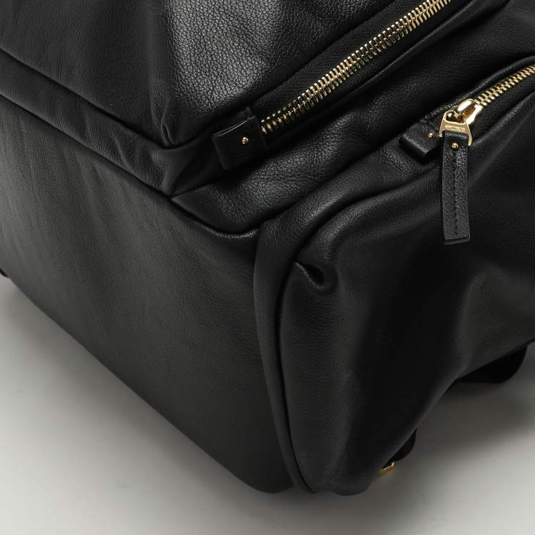 Pre Owned TUMI Black Leather Voyageur Calais Backpack