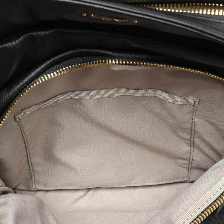 Pre Owned TUMI Black Leather Voyageur Messenger Bag