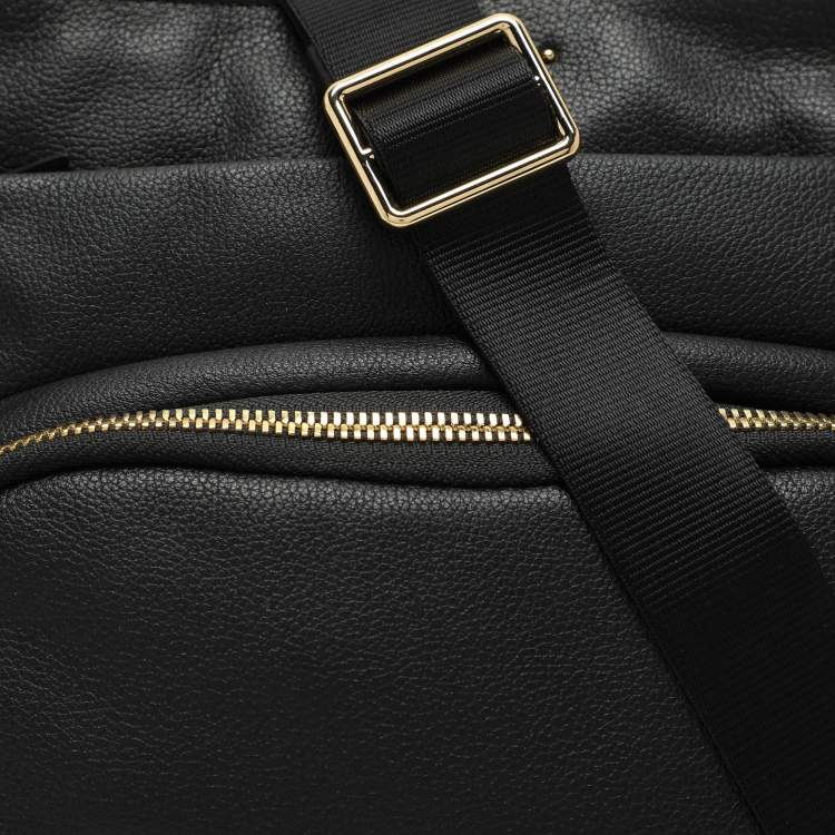 Pre Owned TUMI Black Leather Voyageur Messenger Bag