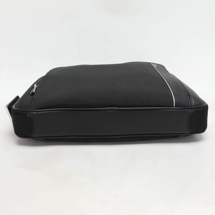 Pre Owned TUMI Black Nylon and Leather Hamilton Arrivè Briefcase Bag