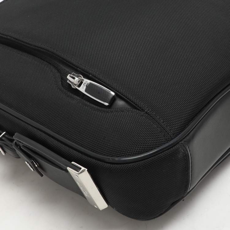 Pre Owned TUMI Black Nylon and Leather Hamilton Arrivè Briefcase Bag