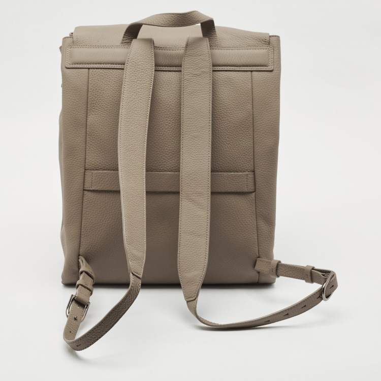Pre Owned TUMI Beige Leather Kimbell Backpack