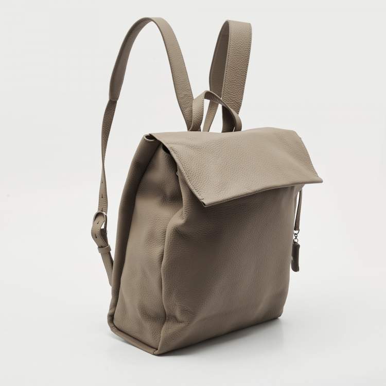 Pre Owned TUMI Beige Leather Kimbell Backpack