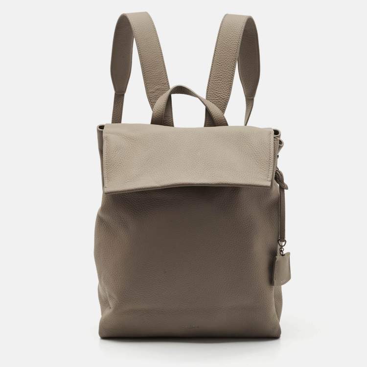 Pre Owned TUMI Beige Leather Kimbell Backpack