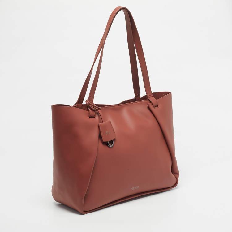 Pre Owned TUMI Brick Brown Leather Valorie Tote