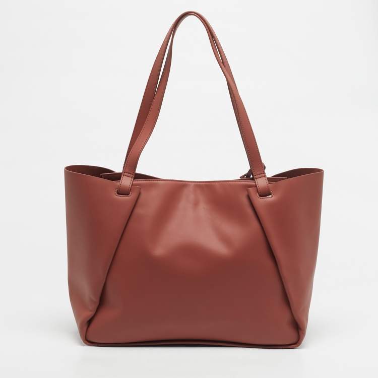 Pre Owned TUMI Brick Brown Leather Valorie Tote
