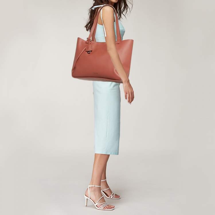 Pre Owned TUMI Brick Brown Leather Valorie Tote