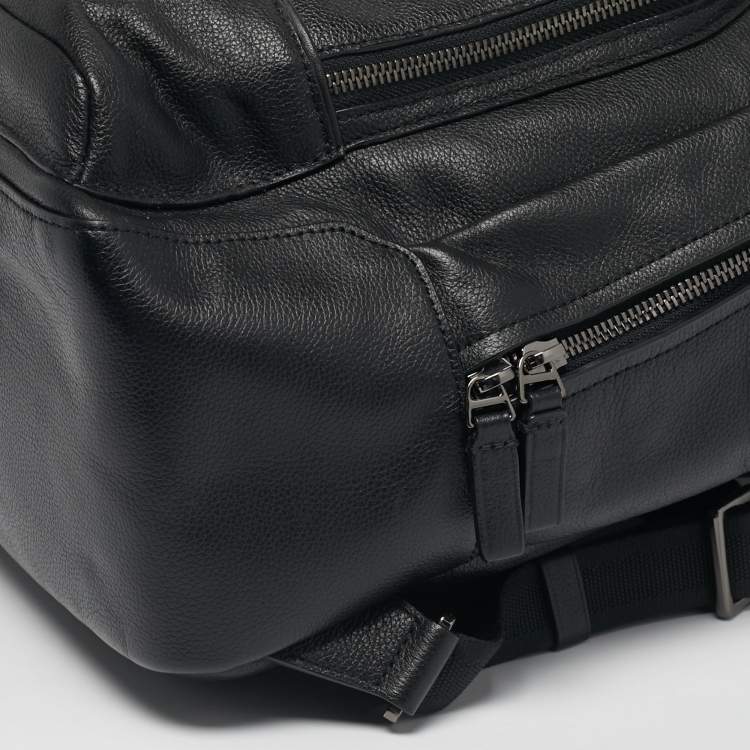 Pre Owned TUMI Black Leather Harrison Backpack