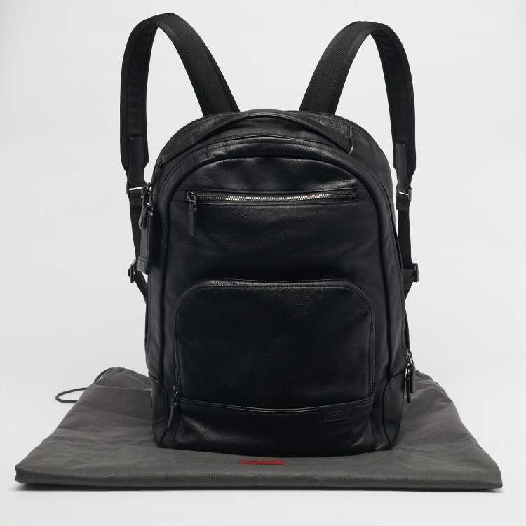 Pre Owned TUMI Black Leather Harrison Backpack