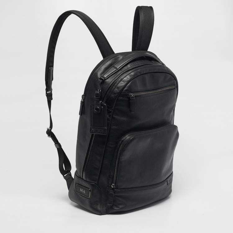 Pre Owned TUMI Black Leather Harrison Backpack