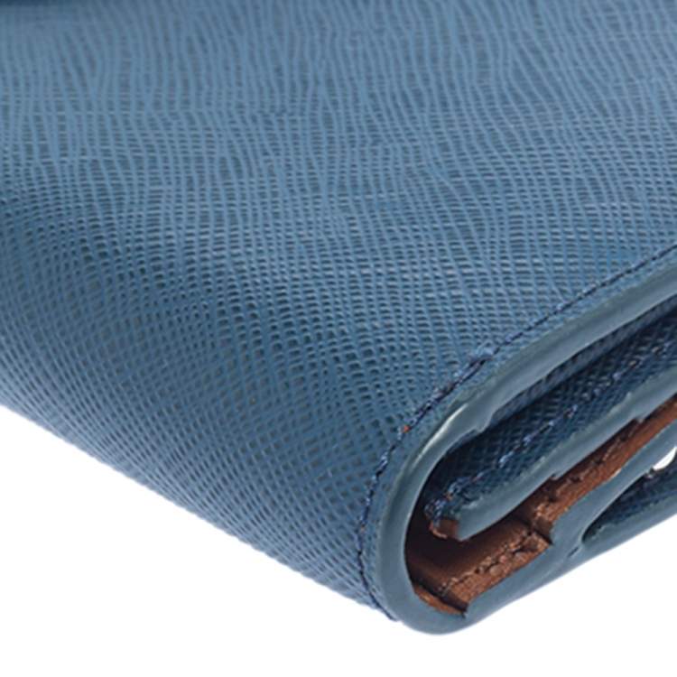 Pre Owned TUMI Blue Leather Kisslock Wallet