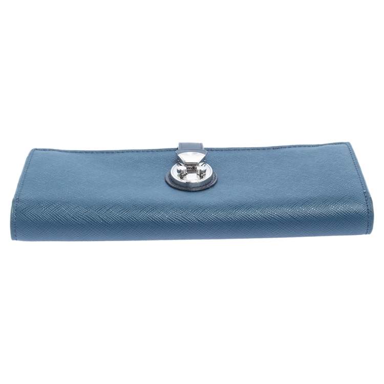 Pre Owned TUMI Blue Leather Kisslock Wallet