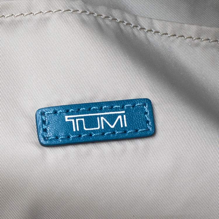Pre Owned TUMI Blue Nylon and Leather Cortina Boarding Bag