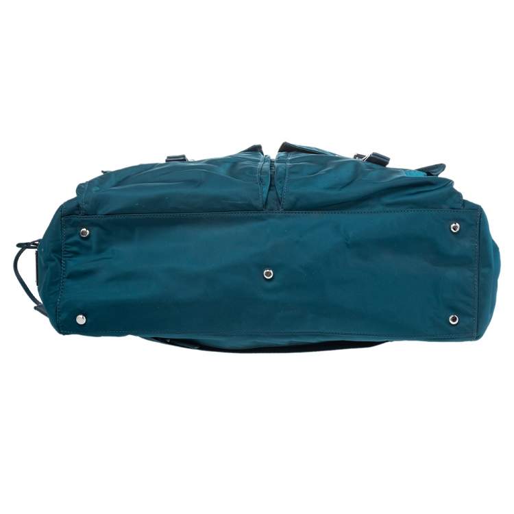 Pre Owned TUMI Blue Nylon and Leather Cortina Boarding Bag