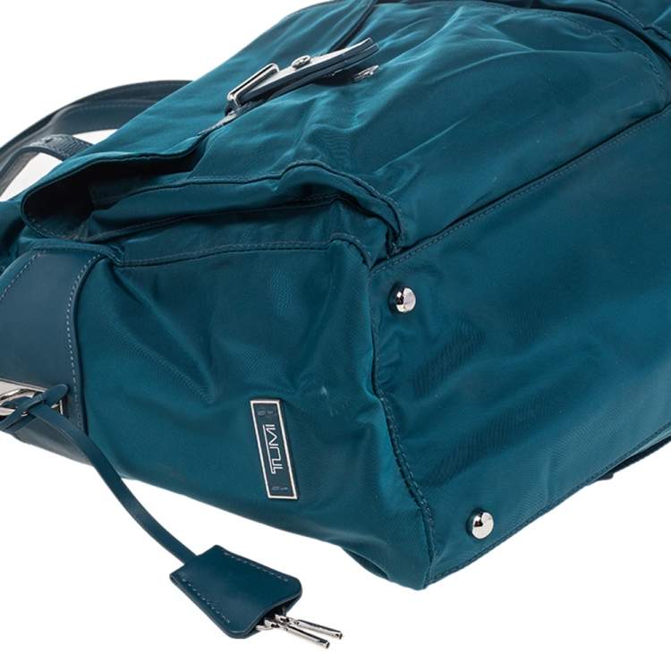 Pre Owned TUMI Blue Nylon and Leather Cortina Boarding Bag