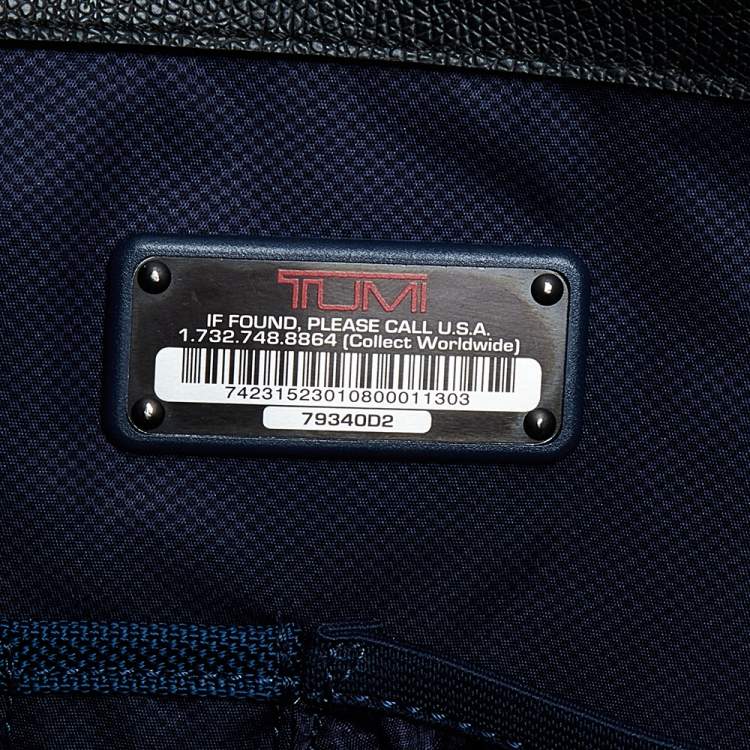 Pre Owned Tumi Black Leather Large And Double Zip Carry All Tote