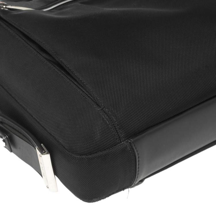Pre Owned TUMI Black Nylon And Leather Hamilton Arrivè Briefcase