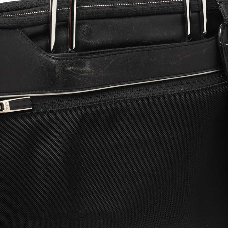 Pre Owned TUMI Black Nylon And Leather Hamilton Arrivè Briefcase