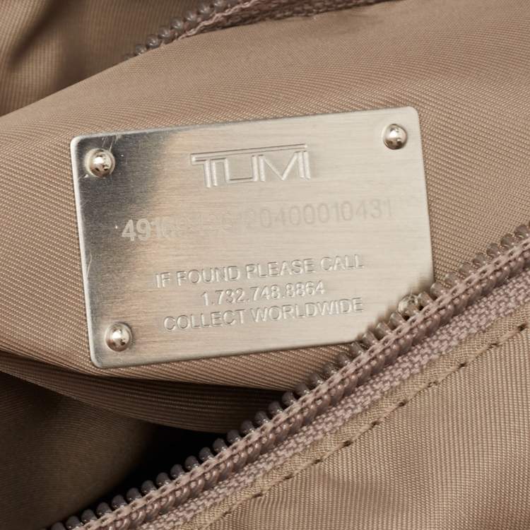 Pre Owned TUMI Red Nylon and Leather Shopper Tote 