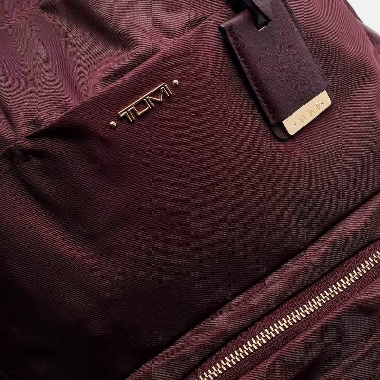 Pre Owned TUMI Burgundy Nylon Voyageur Carson Backpack