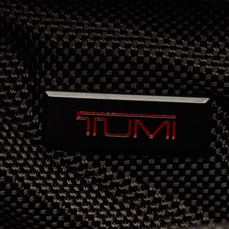 Pre Owned TUMI Black Leather 4 Wheeled Alpha 2 Deluxe Laptop Briefcase