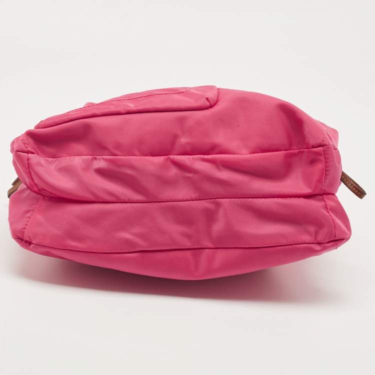 Pre Owned TUMI Magenta Nylon Voyageur Sumatra Crossbody Bag