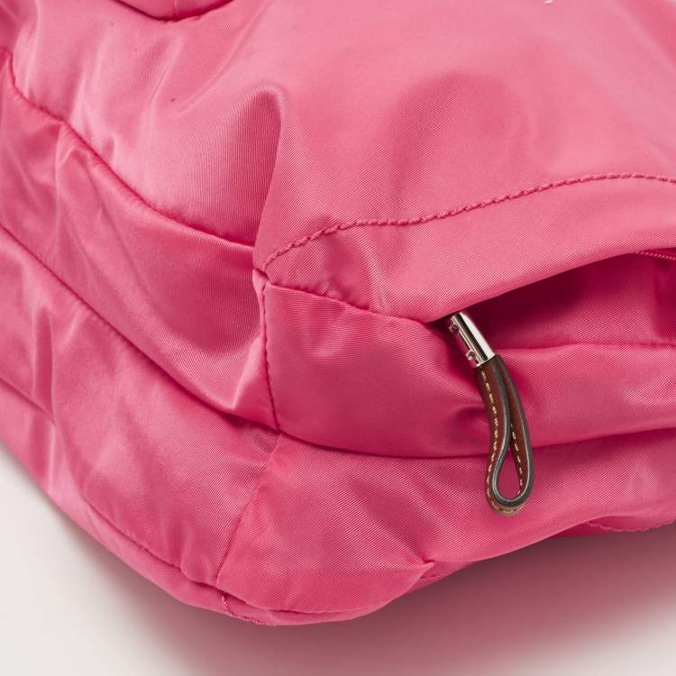 Pre Owned TUMI Magenta Nylon Voyageur Sumatra Crossbody Bag