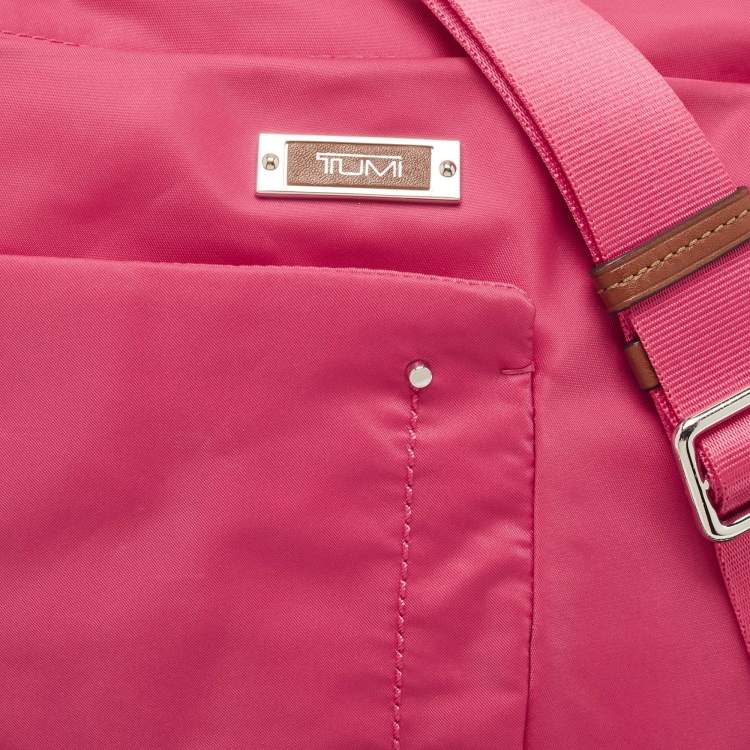 Pre Owned TUMI Magenta Nylon Voyageur Sumatra Crossbody Bag