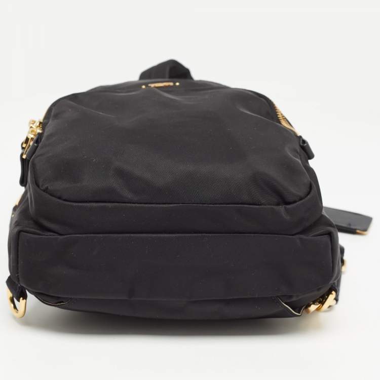 Pre Owned TUMI Black Nylon and Leather Sling Bag