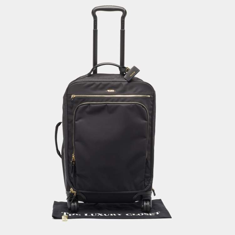 مملوكة مسبقًا TUMI Black Nylon Super Leger International Carry On Luggage